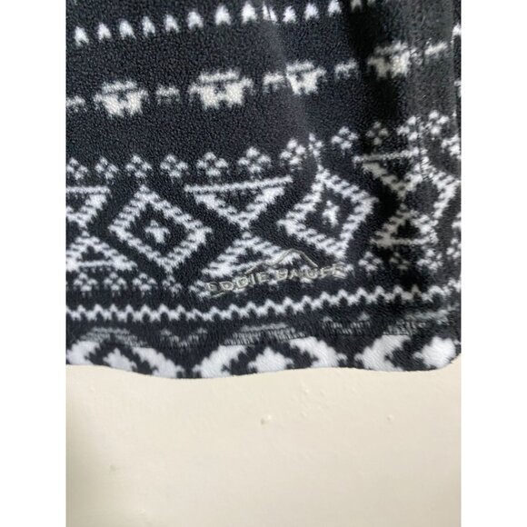 Eddie Bauer Quarter Zip Pullover Fleece Nordic Sweater Womens Size Large Aztec - Picture 11 of 14